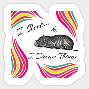 I Sleep and I Dream Things in Color Sticker